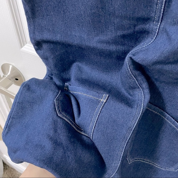 Young Ladies Rich Dark Denim Cami Dress with Pockets | ONE Size - Picture 3 of 9